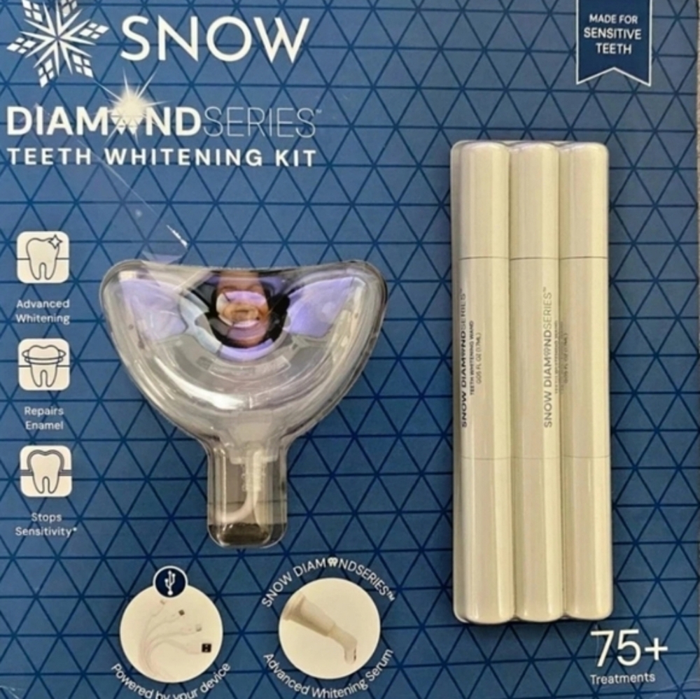 NIB Snow Diamond Series Teeth Whitening Kit with 3 Serums -75+ Treatments